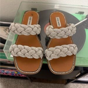 Steve Madden Women's Braided Sandals - Silver